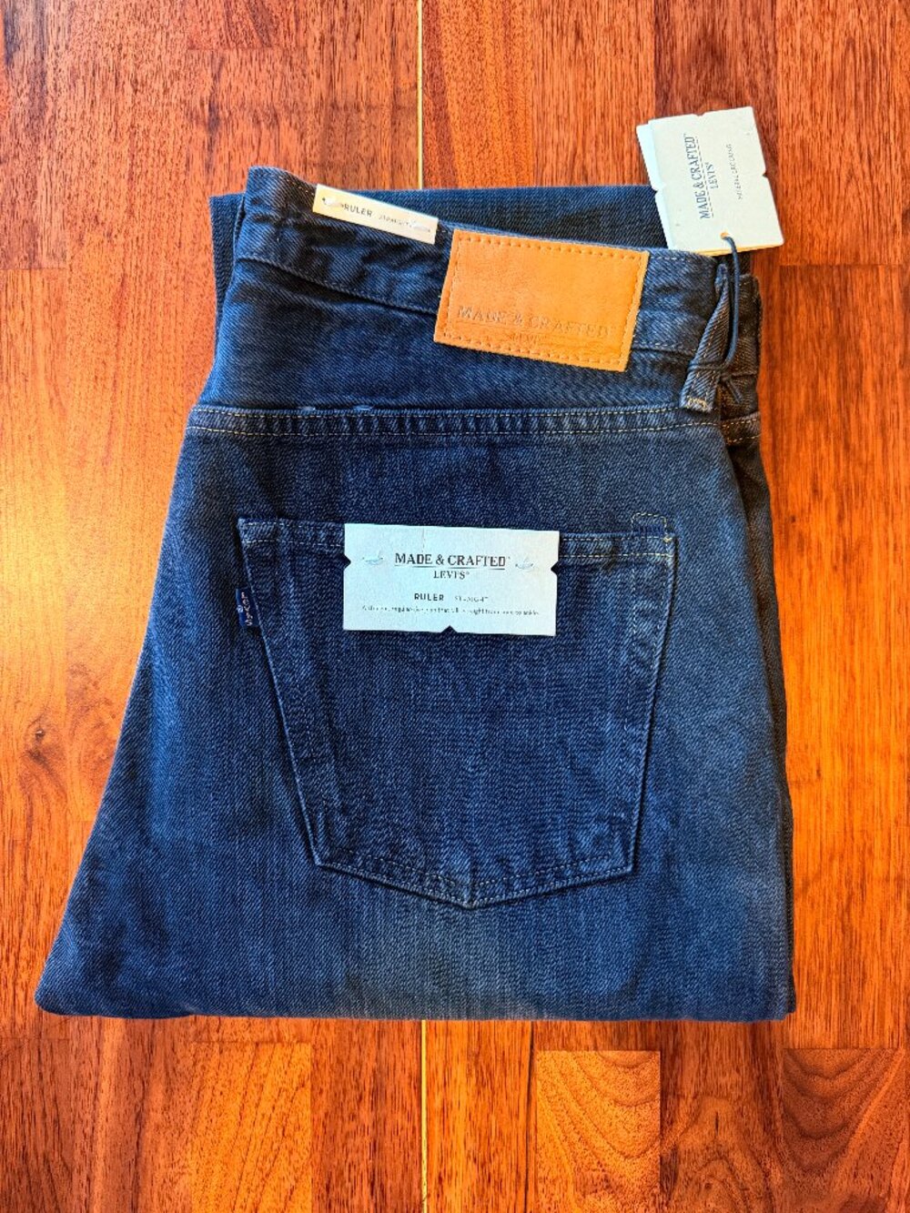 Levi's Made & Crafted Ruler Straight Jeans Winter Night 32x34 NWT Mineral Crocki